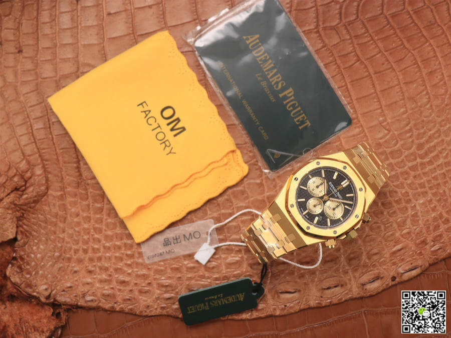 Audemars Piguet Royal Oak Chronograph 26331 OM Factory V2 Yellow Gold Black Dial