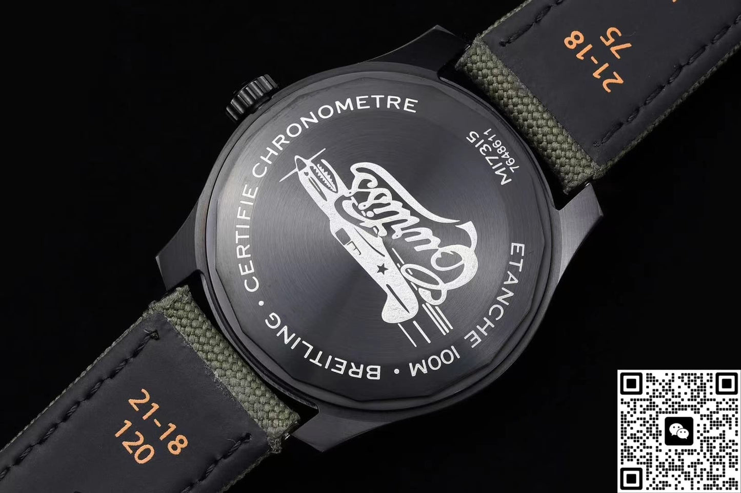 Breitling Classic AVI M173152A1L1X2 BLS Factory Military Strap