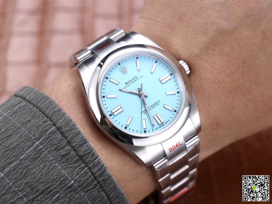 Rolex Oyster Perpetual M124300-0006 41MM EW Factory Turquoise Blue Dial