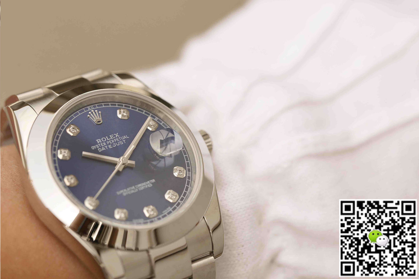 Rolex Datejust M126300 EW Factory Stainless Steel Blue Dial