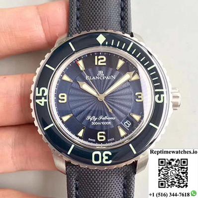 Blancpain Fifty Fathoms 5015D-1140-52B Zf Factory Blue Dial-Rep Time Watches