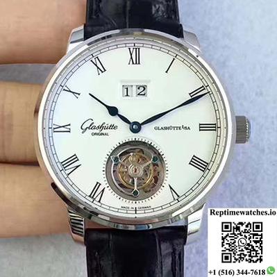 Glashutte Original Senator Excellence Tourbillon 1-94-03-04-04-04 White Dial-Rep Time Watches