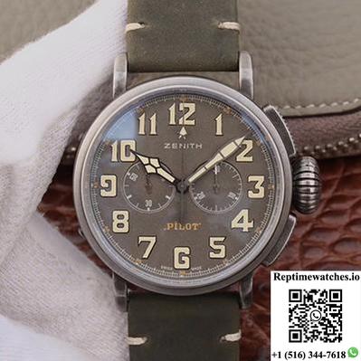 Zenith Pilot Type 20 Chronograph Extra Special 29.2430.4069/21.C800 Xf Factory Gray Dial-Rep Time Watches