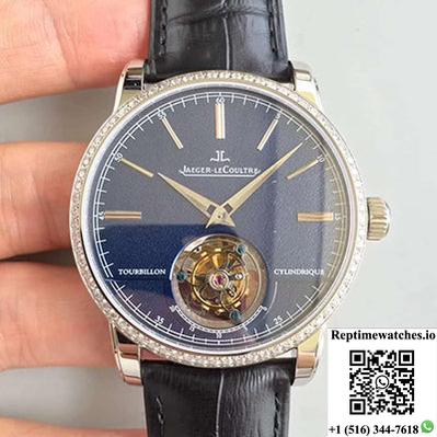 Jaeger-Lecoultre Master Grande Tradition Tourbillon R8 Factory Blue Dial-Rep Time Watches