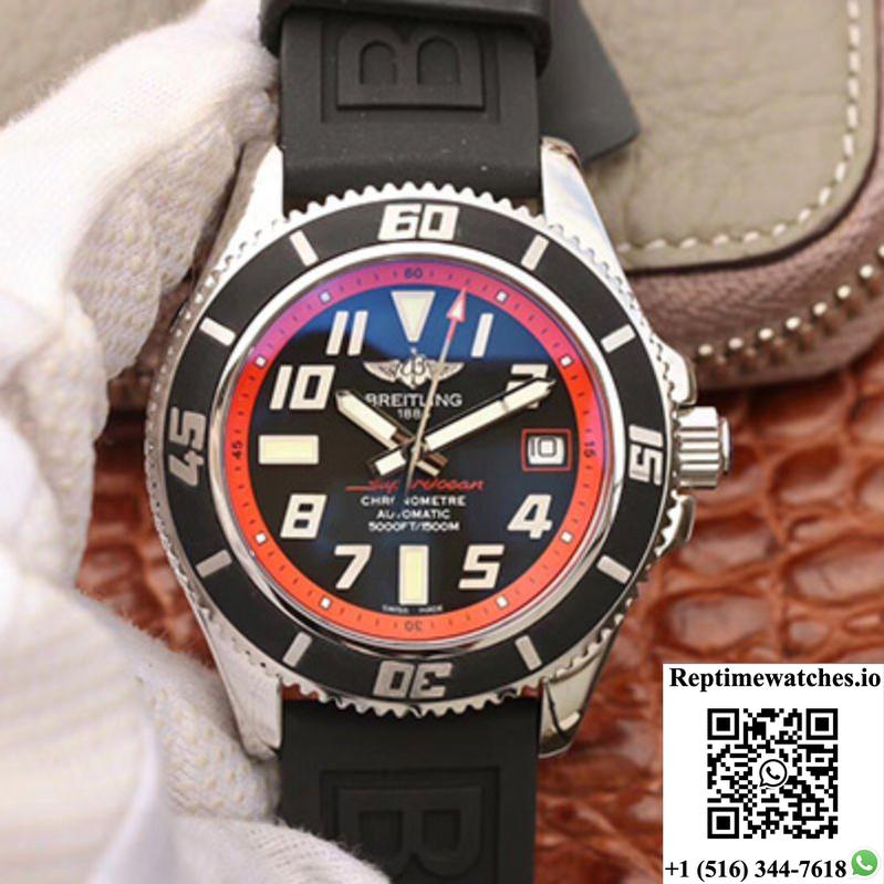 Breitling Superocean 42 Abyss Red A1736402/Ba31Bkrd Zf Factory Black Dial-Rep Time Watches