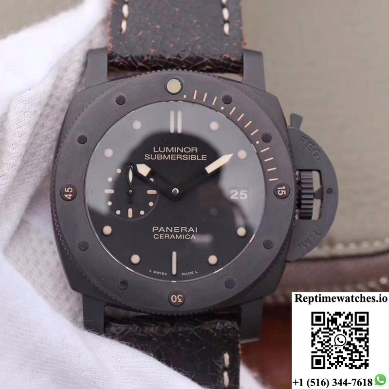 Panerai Luminor Submersible 1950 Pam508 Vs Factory V2 Black Dial-Rep Time Watches