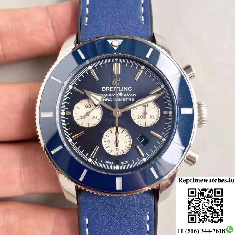 Breitling Superocean Heritage Ii Chronograph 44 Ab0162161C1A1 Gf Factory Blue Dial-Rep Time Watches