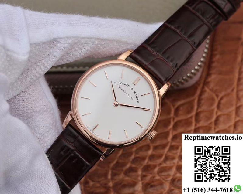 A. Lange &Amp; Sohne Saxonia Thin Pink Gold 201.033 Sv Factory-Rep Time Watches