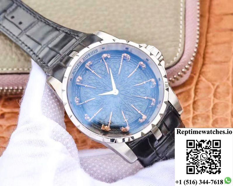 Zf Factory Roger Dubuis Excalibur Knights Of The Round Table Ii Rddbex0511 Stainless Steel Black Dial M9015-Rep Time Watches
