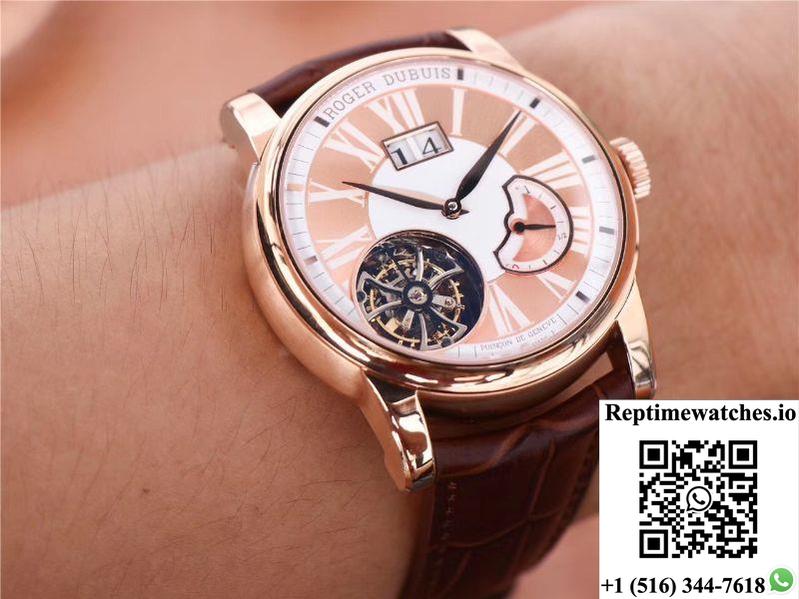 Jb Factory Roger Dubuis Hommage Flying Tourbillon Rddbho0568 Pink-Rep Time Watches