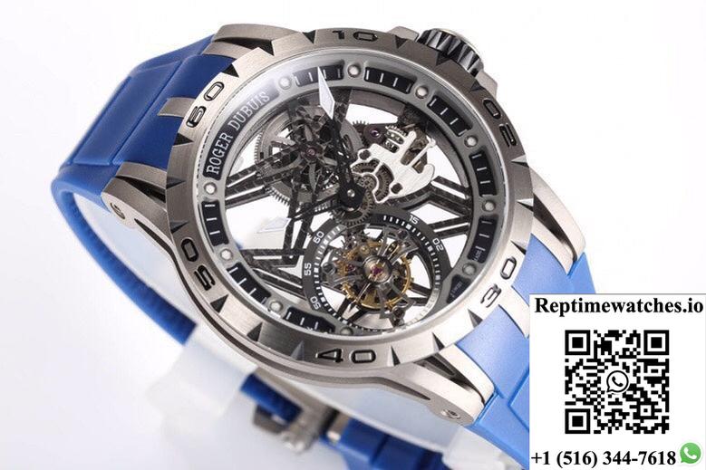 Roger Dubuis Excalibur Rddbex0479 New Factory Tourbillon Titanium Case-Rep Time Watches