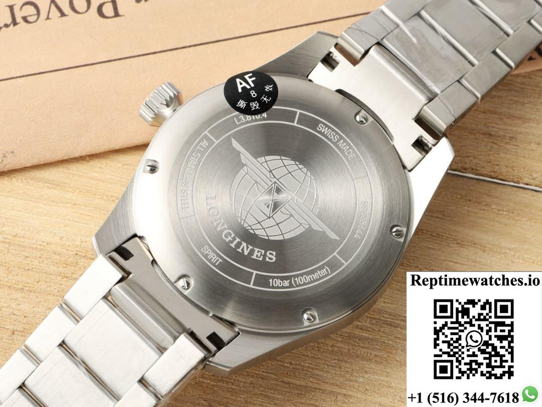 Longines Spirit L3.810.4.73.6 Af Factory Stainless Steel Case-Rep Time Watches