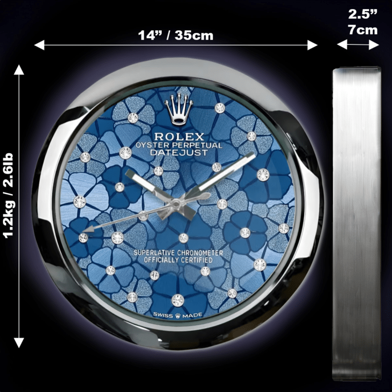 OYSTER PERPETUAL ‘AZZURRO’ EDITION 35 CM METAL WALL CLOCK