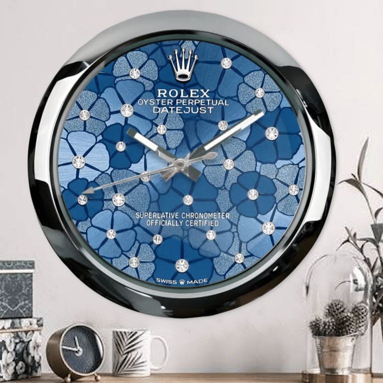OYSTER PERPETUAL ‘AZZURRO’ EDITION 35 CM METAL WALL CLOCK