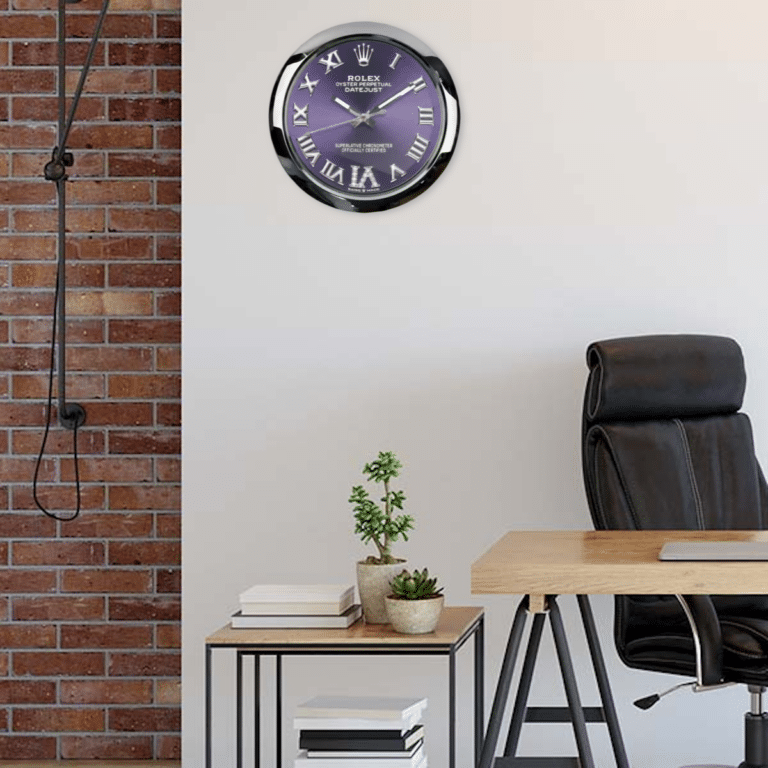 OYSTER PERPETUAL – PURPLE EDITION 35 CM DELUXE METAL WALL CLOCK