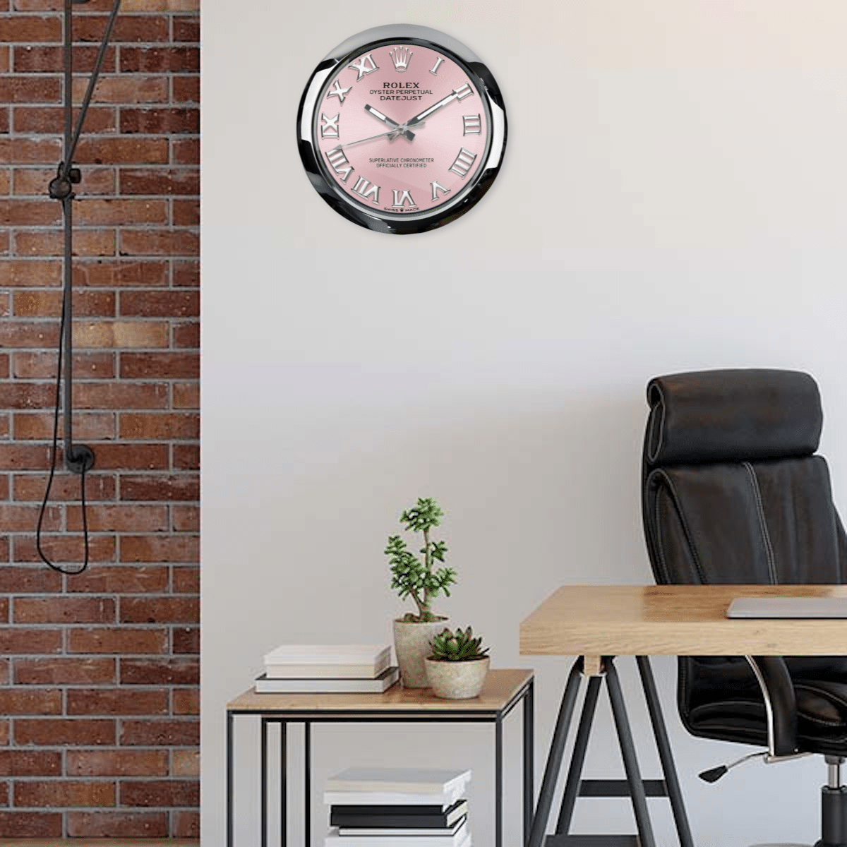 OYSTER PERPETUAL – PINK EDITION 35 CM METAL WALL CLOCK
