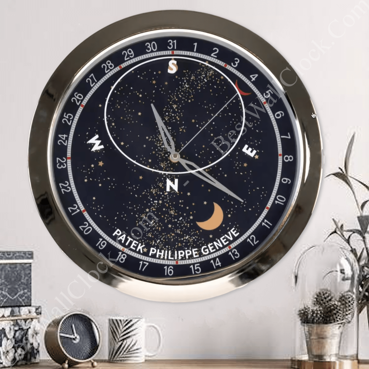 PATEK PHILIPPE – CONSTELLATION (16 INCHES/40CM) DELUXE METAL WALL CLOCK 35 CM