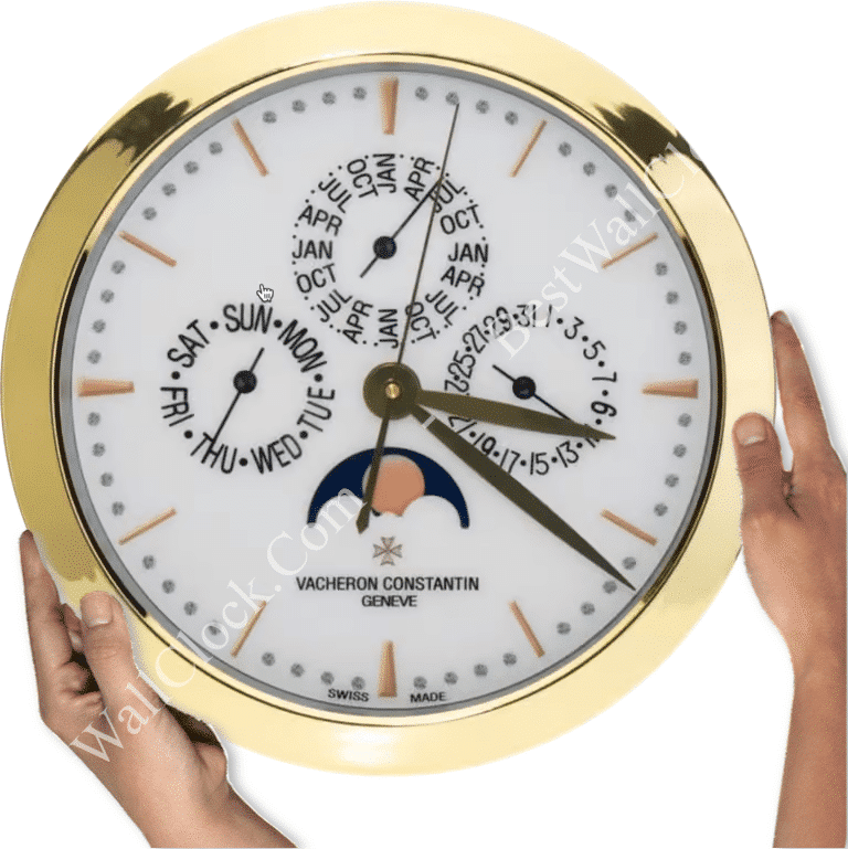 VACHERON CONSTANTIN WHITE WALL CLOCK XL (16 INCHES/40CM) - DELUXE METAL TIMEPIECE