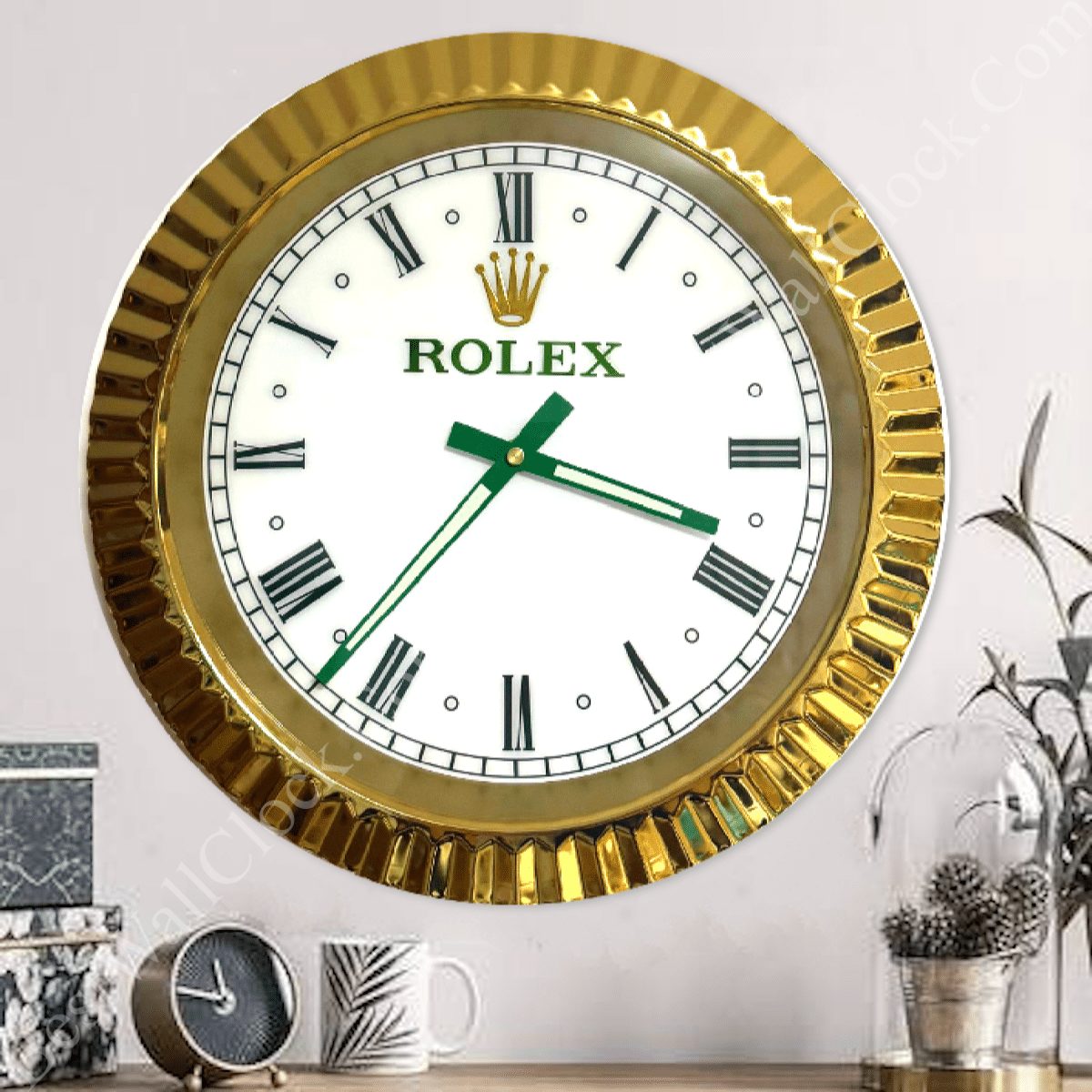 ROLEX WALL CLOCK – WIMBLEDON / F1 OYSTER DATEJUST EDITION - DELUXE 35CM METAL WALL CLOCK