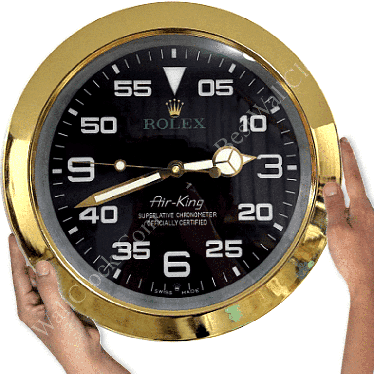 AIRKING – GOLD – BLACK EDITION 35 CM METAL WALL CLOCK