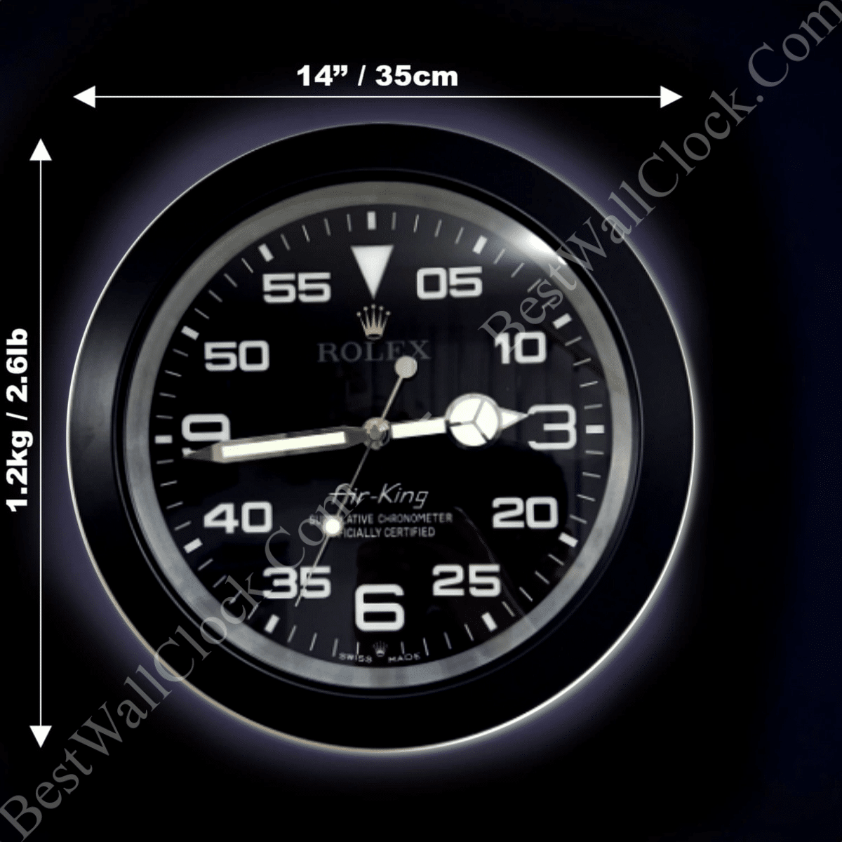 AIRKING – BLACK – BLACK EDITION 35 CM DELUXE METAL WALL CLOCK