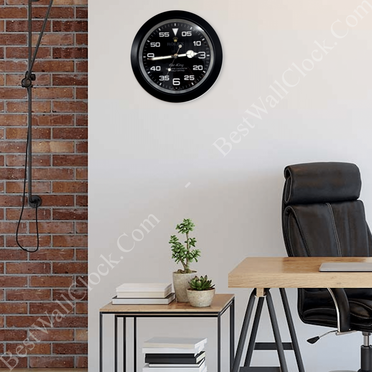AIRKING – BLACK – BLACK EDITION 35 CM DELUXE METAL WALL CLOCK