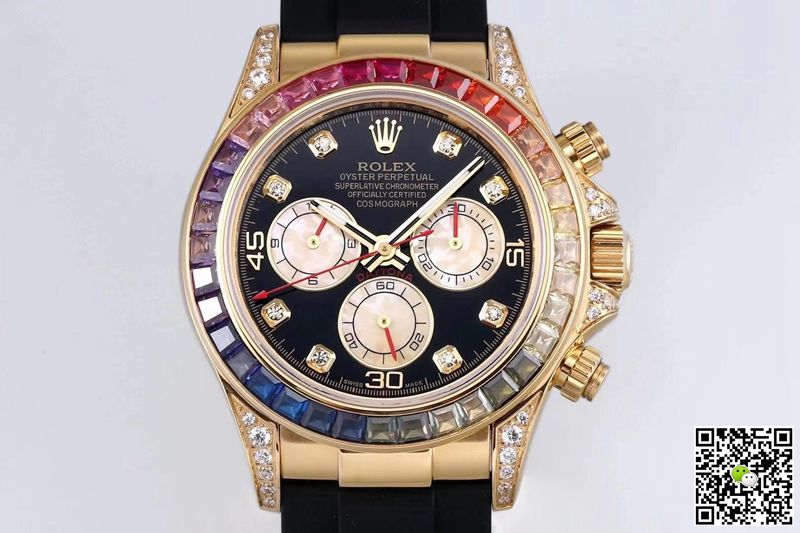 Rolex Daytona 116598RBOW BL Factory Yellow Gold
