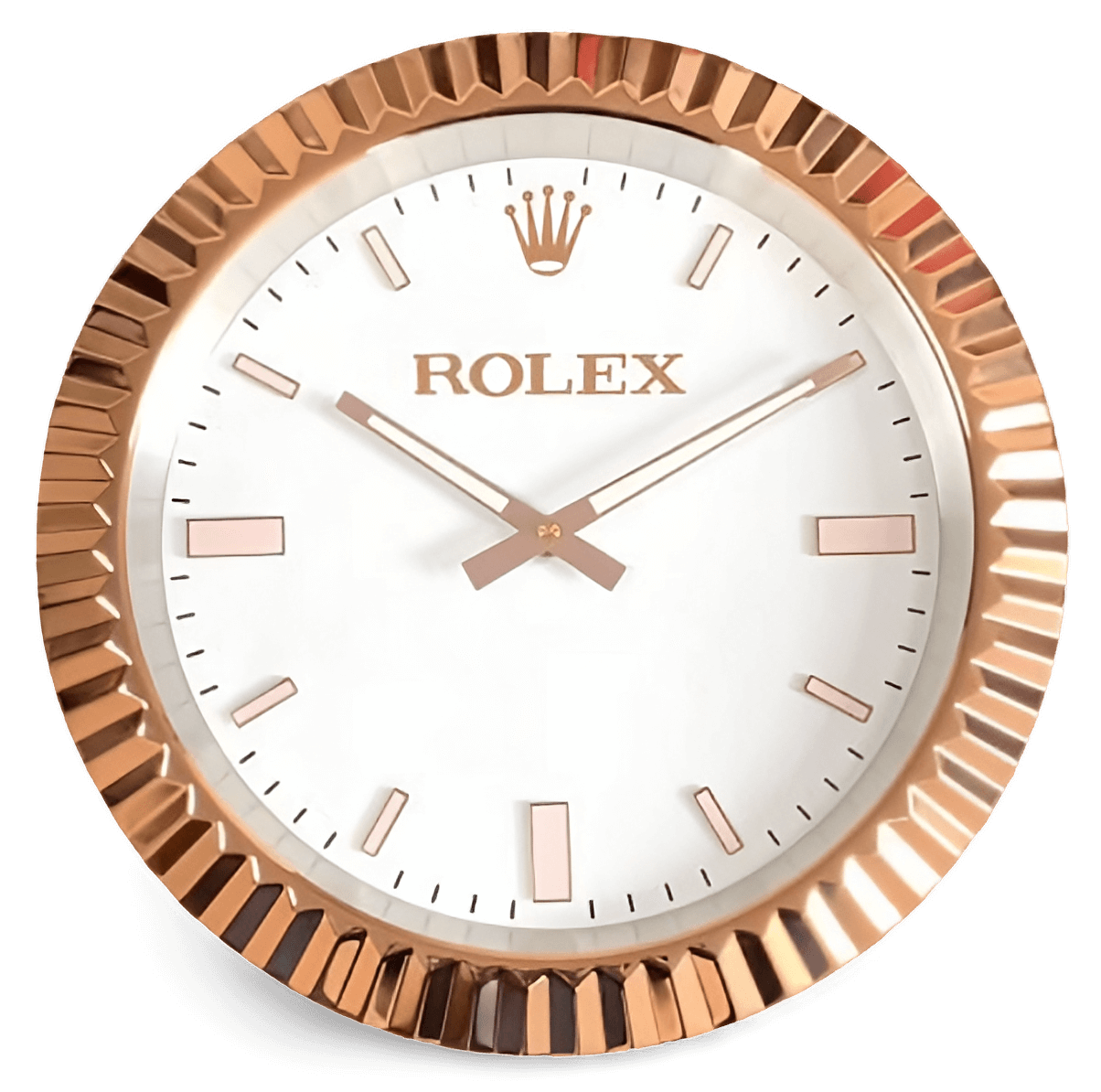 ROLEX WALL CLOCK – F1 ROSE GOLD OYSTER – RL-205 EDITION, A PREMIUM 35 CM METAL WALL CLOCK.