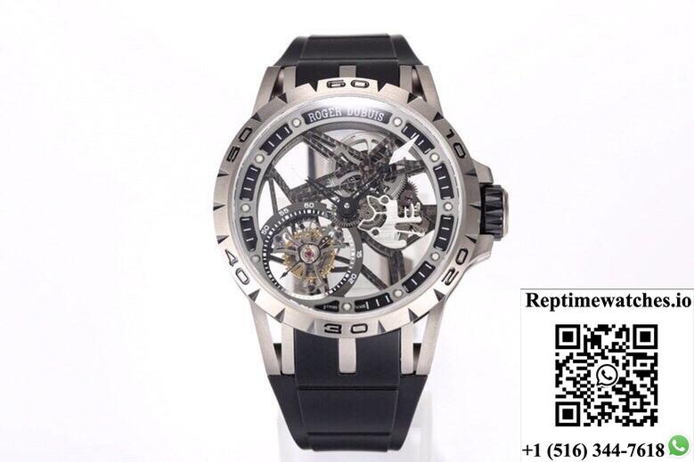 Roger Dubuis Excalibur Rddbex0479 New Factory Tourbillon Titanium Bezel-Rep Time Watches
