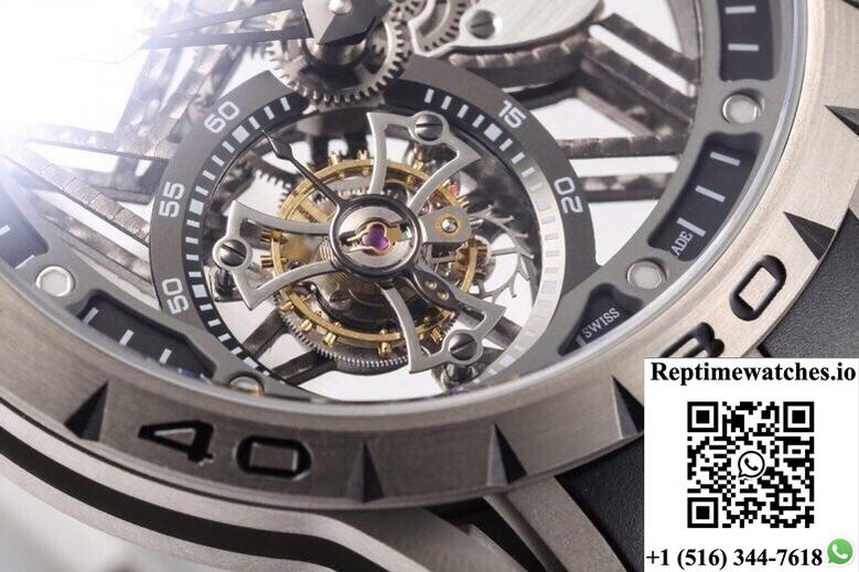 Roger Dubuis Excalibur Rddbex0479 New Factory Tourbillon Titanium Bezel-Rep Time Watches