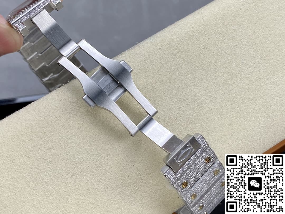 Cartier Santos W2SA0022 AMG factory diamond case