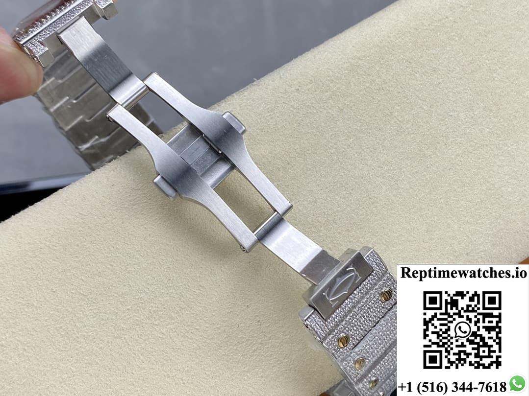 Cartier Santos W2SA0022 AMG factory diamond case