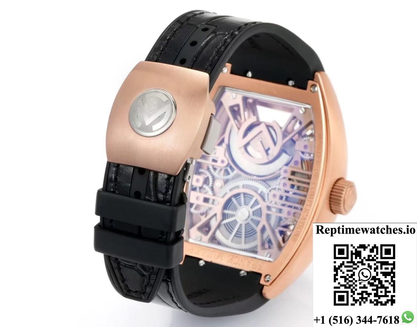 Franck Muller V45 NEW Factory Tourbillon Black Strap