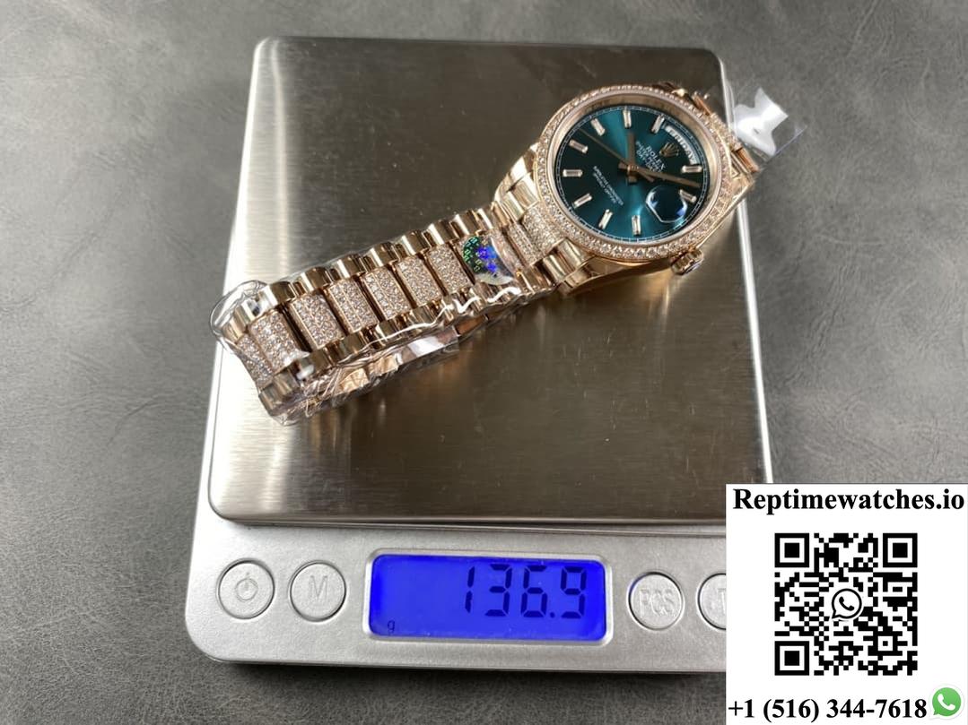 Rolex Day-Date M128345rbr-0084 8+ Factory Blue Crystal Watch Mirror