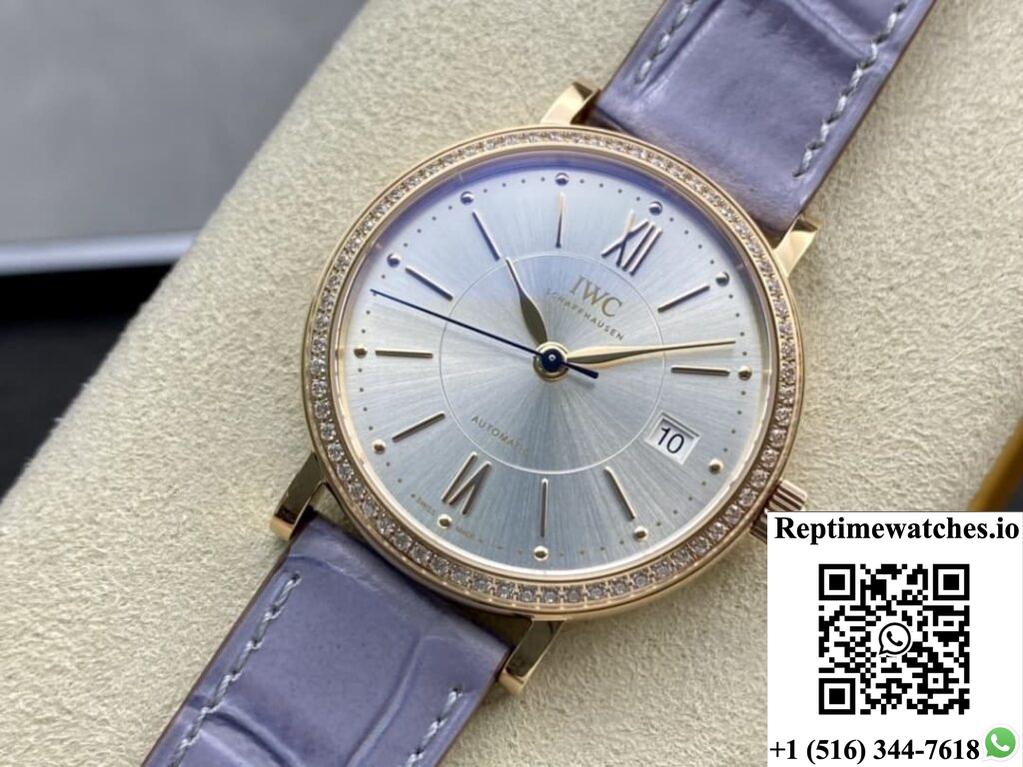 IWC PORTOFINO IW458107 V7 FACTORY ROSE GOLD CROWN