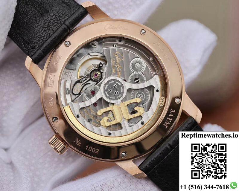Glashutte Original Senator 1-36-04-04-02-01 Moonphase 18K Rose Gold White Dial-Rep Time Watches