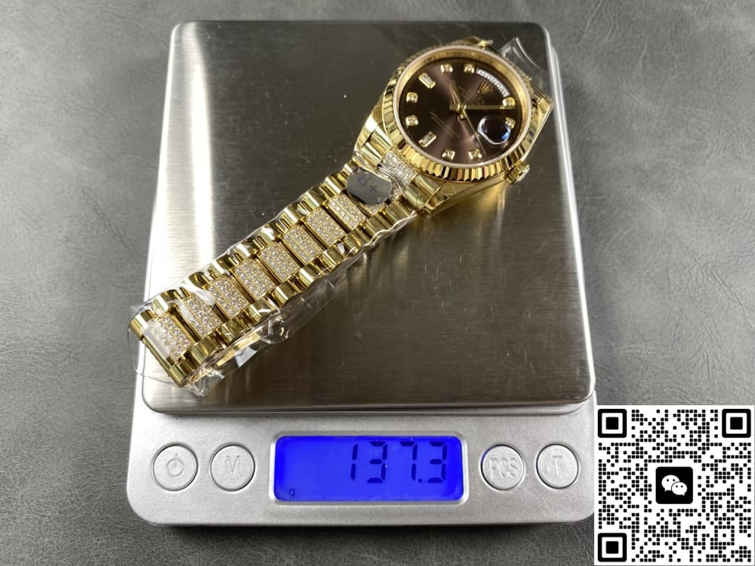 Rolex Day-Date M128238-0024 8+ factory gold color strap