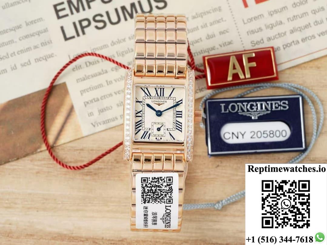 Longines Elegant L5.200.9.71.6 Af Factory Rose Gold Case-Rep Time Watches