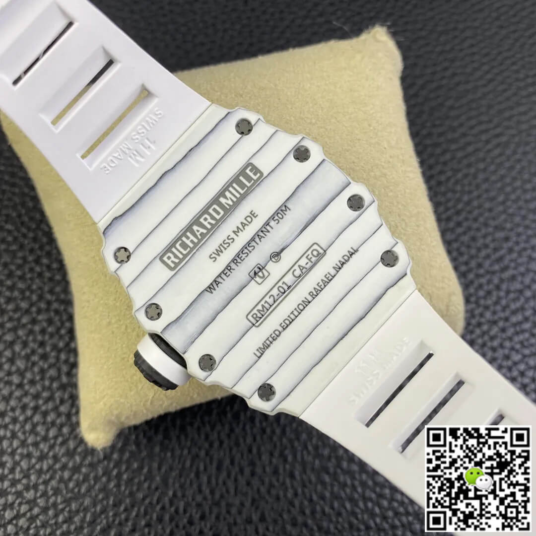 Richard Mille RM12-01 Tourbillon RM Factory White Rubber Strap