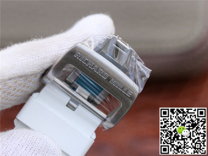 Richard Mille RM055 KV Factory Ceramic White Rubber Strap