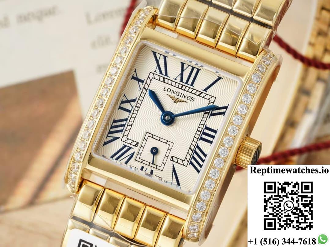 Longines Elegant L5.200.7.71.6 Af Factory Gold Diamond Case-Rep Time Watches
