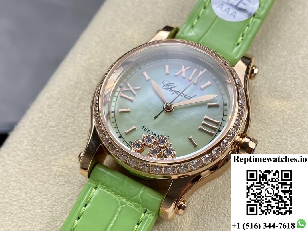 Chopard Happy Sport 274893-5016 Yf Factory Green Dial-Rep Time Watches