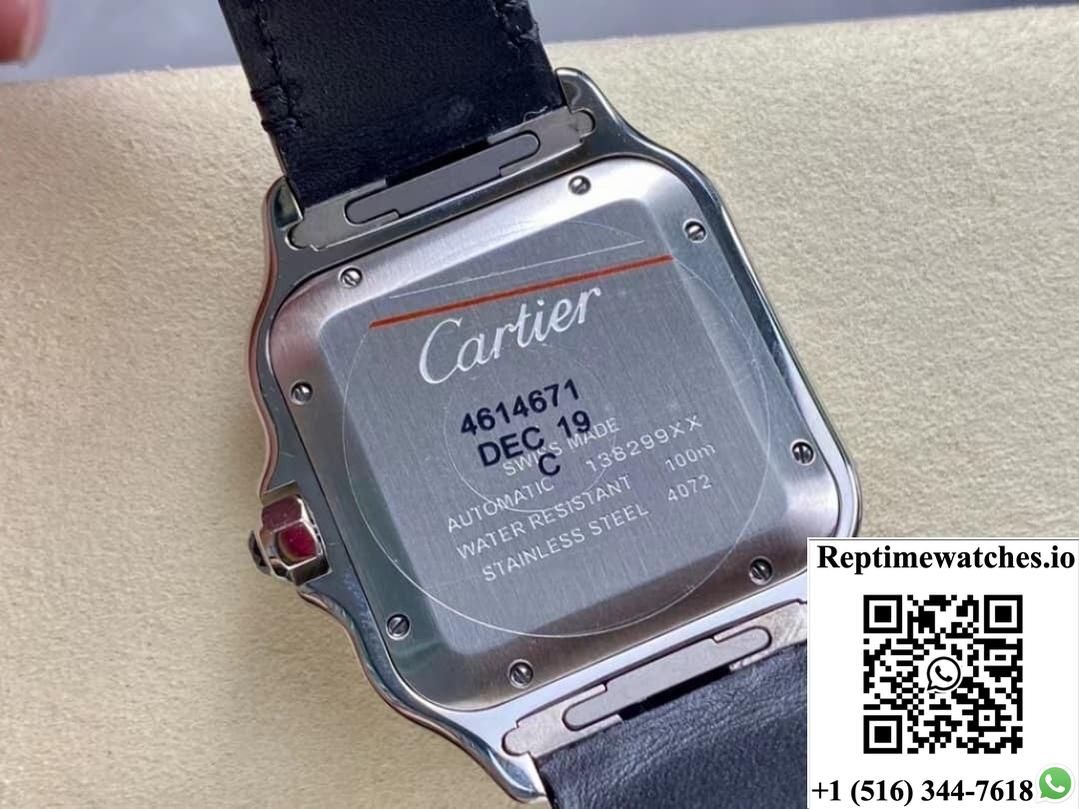 Cartier Santos WSSA0064-01 BV Factory leather strap