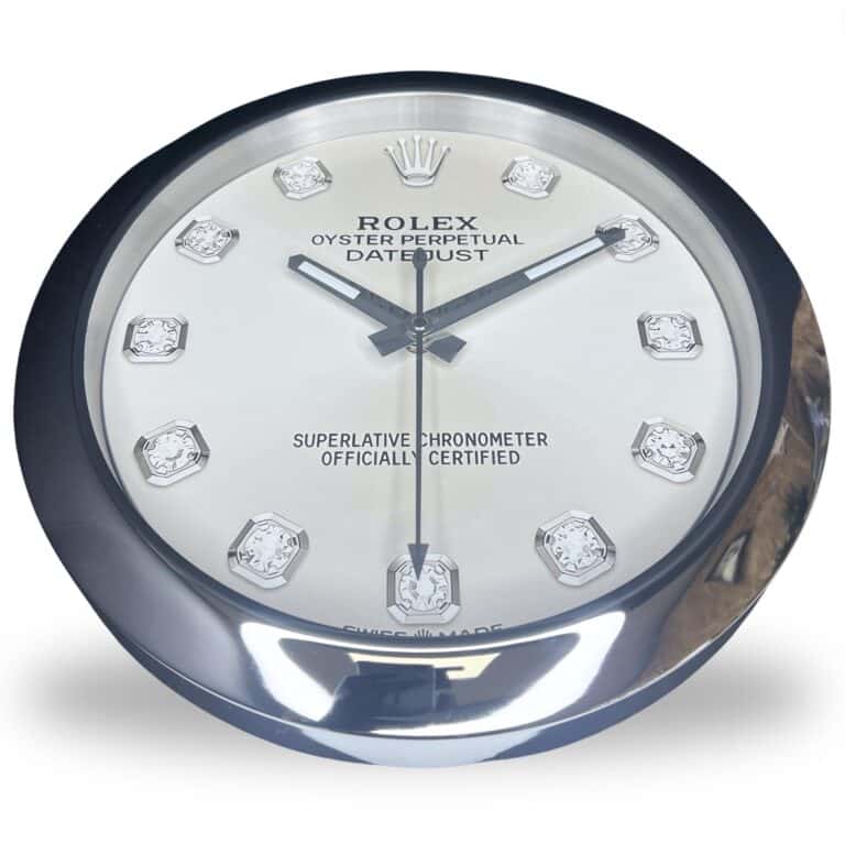OYSTER PERPETUAL GREY DIAMOND EDITION 35 CM DELUXE METAL WALL CLOCK