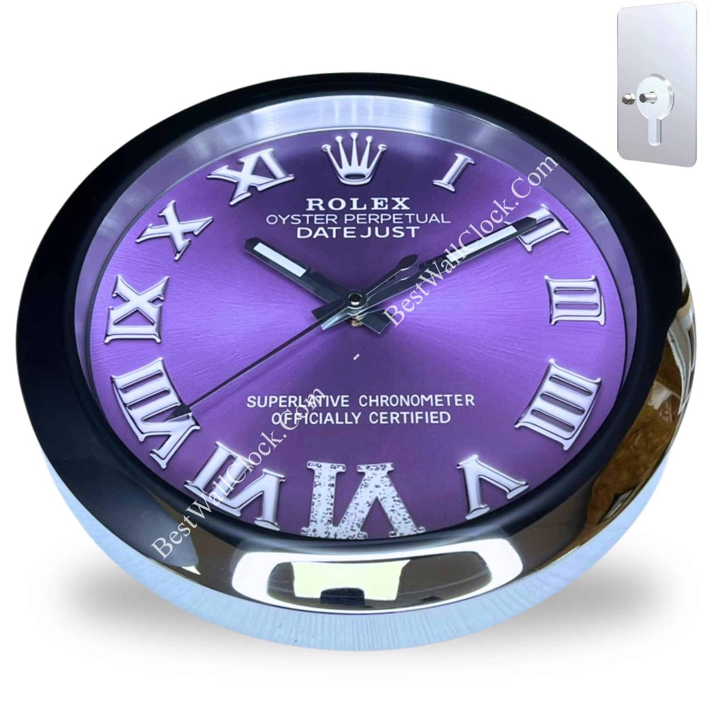 OYSTER PERPETUAL – PURPLE EDITION 35 CM DELUXE METAL WALL CLOCK