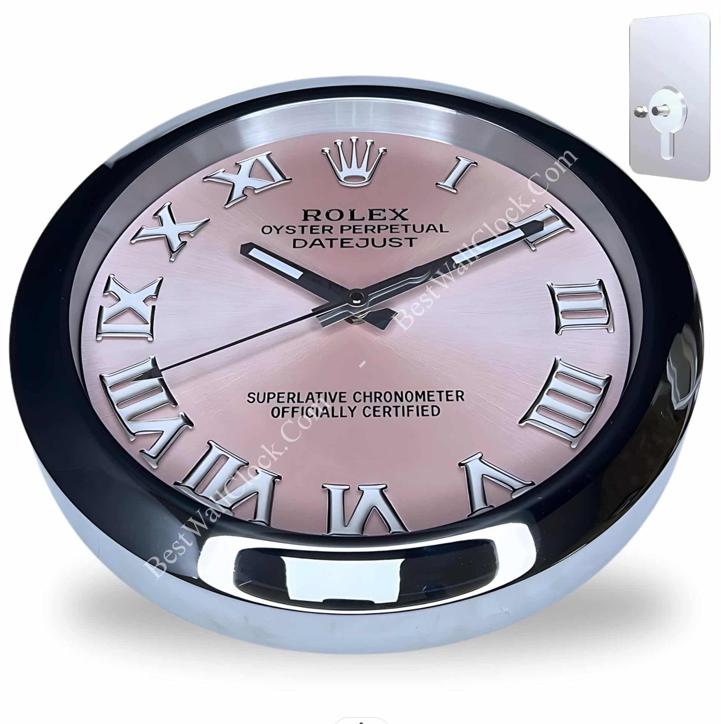 OYSTER PERPETUAL – PINK EDITION 35 CM METAL WALL CLOCK