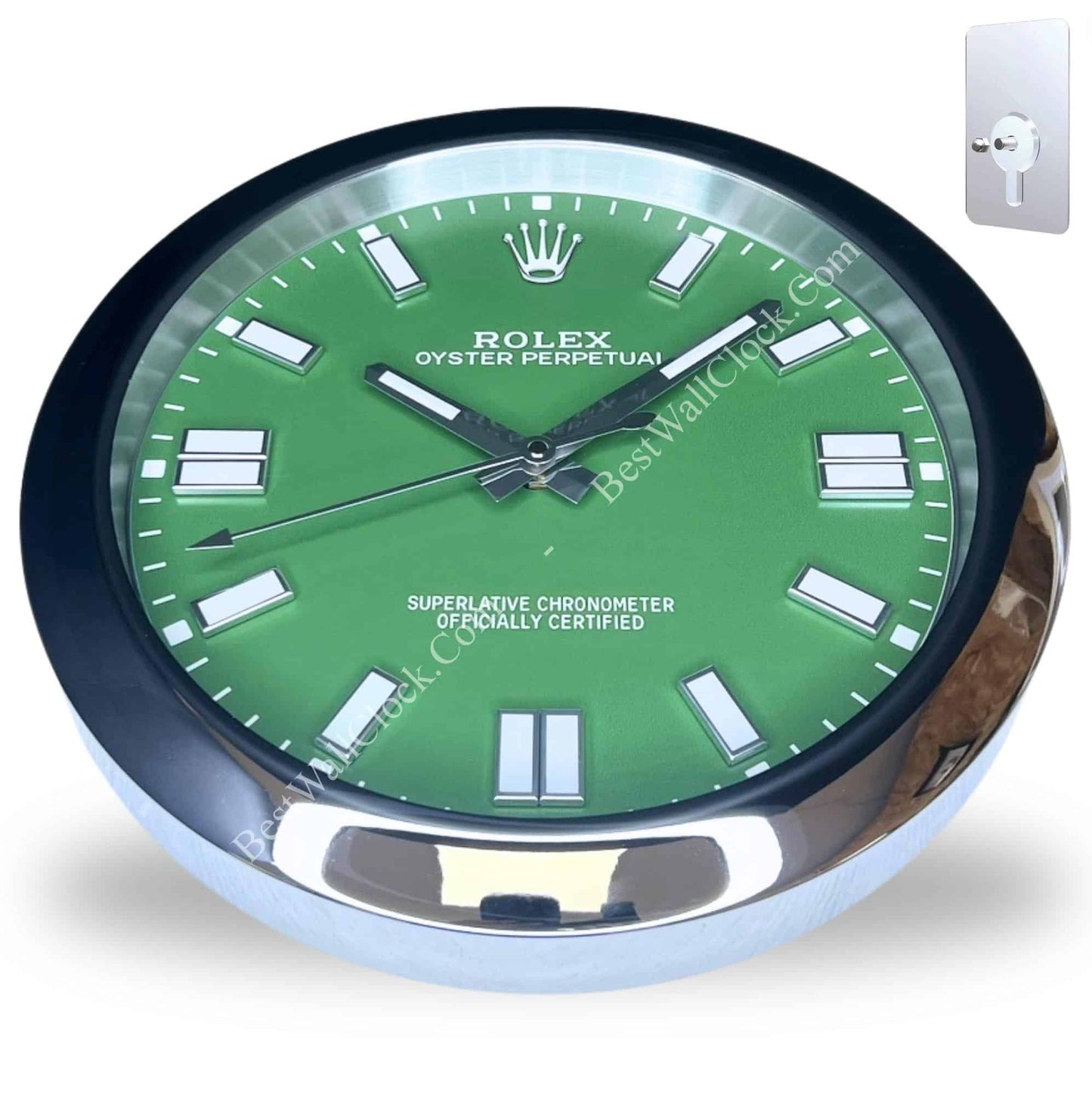 OYSTER PERPETUAL GREEN EDITION 35 CM METAL WALL CLOCK
