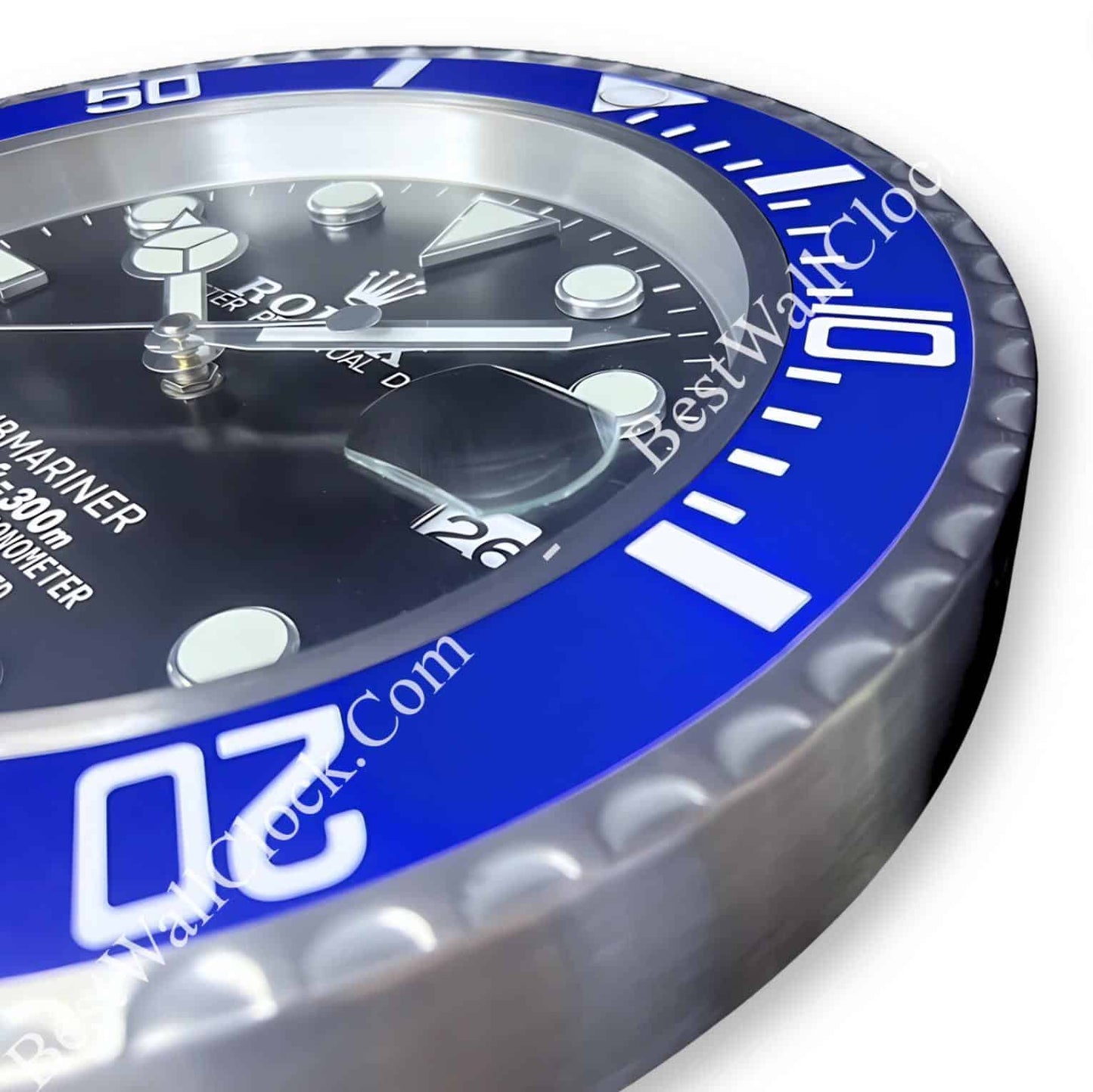 SUBMARINER BLUE/BLACK EDITION 35 CM DELUXE METAL WALL CLOCK