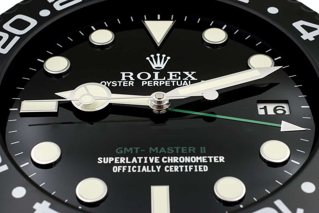 ROLEX GMT MASTER 2 – ALL BLACK – RL-10 DELUXE METAL WALL CLOCK