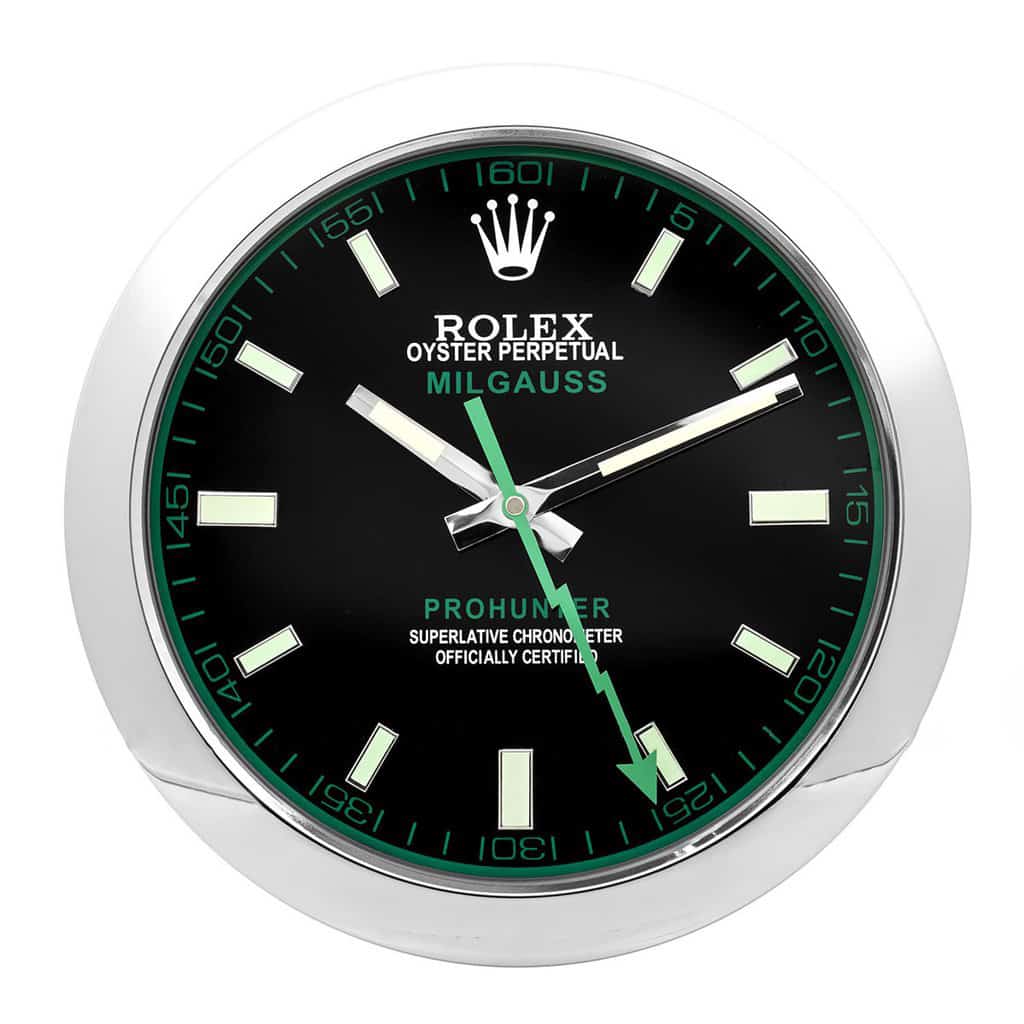 ROLEX MILGAUSS BLACK DIAL – RL-44 DELUXE METAL WALL CLOCK